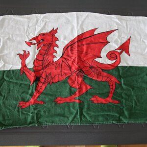 Vintage Welsh Flag tea towel